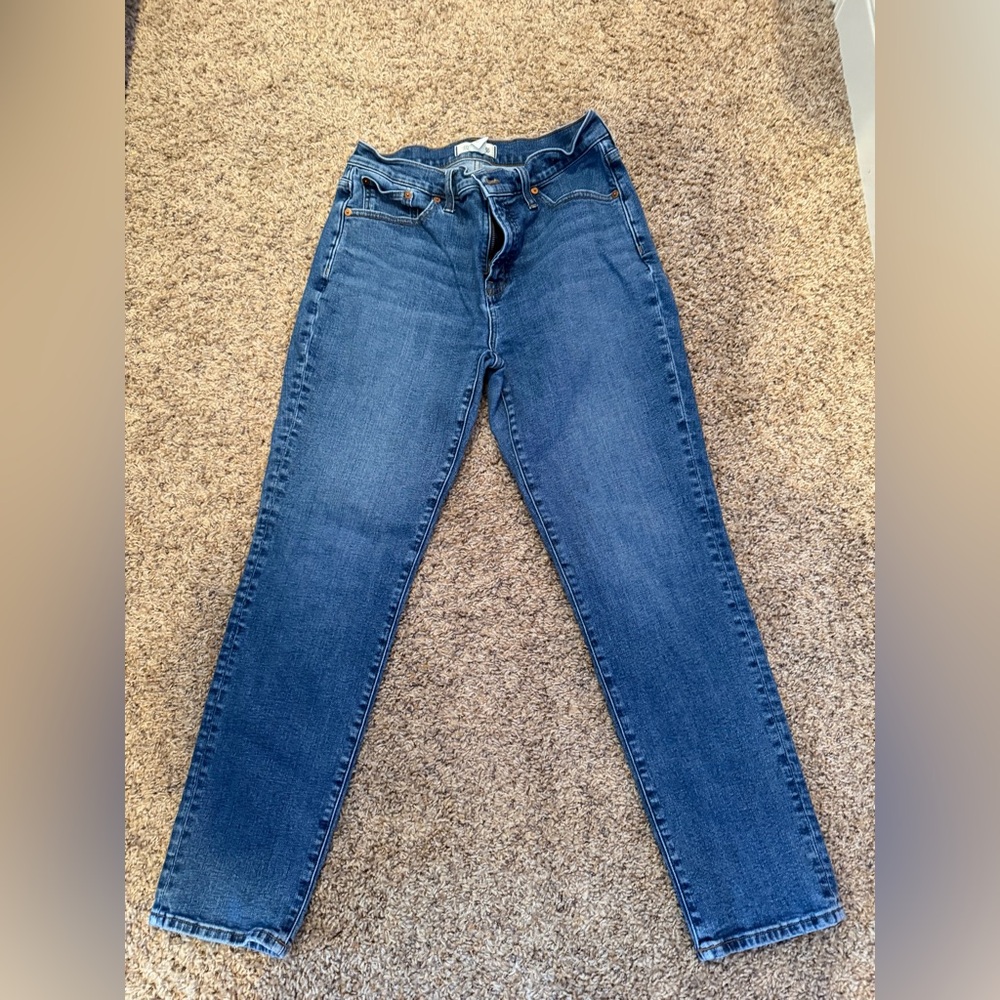 Madewell Women's Straight Leg Jeans in Dark Blue Wash